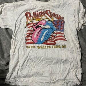 White Rolling Stones tee